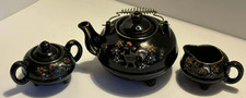 Japanese 3-Piece Rooster Tea Set Teapot Creamer Sugar Bowl Japan picture
