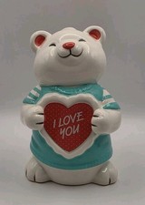 Vintage Avon Beary Cute Bear Photo Bank NIB NOS Cozy Cutie Money Saving Ceramic picture