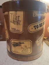 Vtg Large Round Hat Box Sewing Storage Discovery Collection Travel Container picture