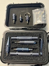 Rick Hinderer Knives Super  Deluxe early production modular kubaton set blue Ti  picture