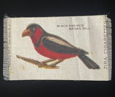 Black Red Bird Broad Bill Broadbill Birds Tobacco Silk Zira Cigarette Circa 1910 picture