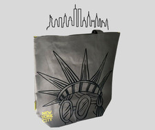 STARBUCKS NYC Canvas Tote New York City Statue Liberty Bag Collectible Gray picture