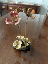 Vintage MCM Oconee Bell Wildflower (Possibly Bovano Of Cheshire) On Stone picture