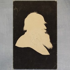 Silhouette of Leo TOLSTOY RARE Tsarist Russia postcard 1911 by Elizabeth BEM📖 picture