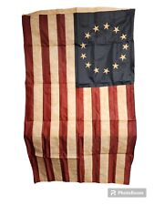 New Vintage Style Tea Stained American Flag 3x5 Ft Nylon Antiqued USA Banner picture