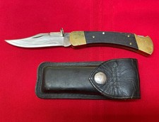 Vintage 1974-80 BUCK 110 2 dot Hunter Folding Pocket Knife~US~ Buck Snap Sheath picture
