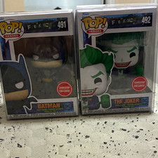 Funko Pop DC Heroes Batman #491 & Joker #492 GameStop Exclusive 2-Pack picture