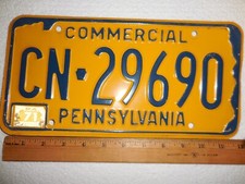 1971 Pennsylvania COMMERCIAL License Plate #CN-29690 Original very nice picture