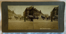 Rare Great Street Scene Scally [Scollay] Square Boston MASS Stereoview picture