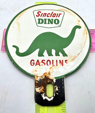Vintage Sinclair Gasoline Pump Sign Motor Oil Gas Pump Porcelain Sign 5