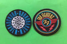 F/ROCK BAND IRON OR SEW ON EMBROIDERED PATCHES x 2 FOO FIGHTERS SOUND GARDEN picture