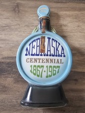 Vintage 1967 Genuine Regal China Jim Beam Nebraska Centennial Whiskey Decanter picture