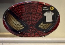 Marvel The Amazing Spider-Man Metal Tin & Size L Men's Black T-Shirt Gift picture