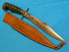 VINTAGE WW2 PHILIPPINES KNIFE COMBAT FIGHTING JUNGLE SURVIVAL BOWIE KNIVES W/SH picture