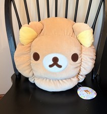 San-X Rilakkuma Plush Doll Mochi Cream Puff Cushion Xl Premium 35cm from japan picture