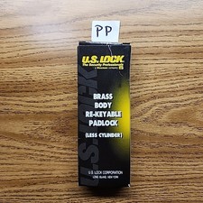 U.S. LOCK Brass Body Re-Keyable Padlock Less Cylinder  picture