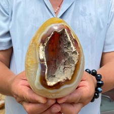 3.31LB Rare Natural Red Agate Geode Carnelian Crystal Mineral Specimen Healing picture