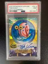 2025 Topps Chrome SpongeBob Sapphire Tom Kenny Gary Solo Autograph SA-G PSA9 picture