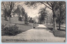 c1907 New York City NY Vintage Postcard View Botanical Garden Bronx Park Posted picture