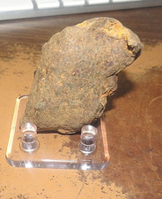 174 GM. Egypt Gebel Kamil Iron meteorite complete individual W/ STAND; RARE .38# picture