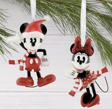 2026 Hallmark EVER AFTER MOVIE Christmas Disney Mickey & Minnie Mouse Ornaments picture