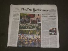 2018 OCTOBER 31 NEW YORK TIMES - TRUMP'S PITTSBURGH VISIT DIVIDES MOURNING CITY picture