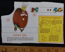 [ 1971 Hostess Ding Dongs Box Back - KING DING DONG Finger Puppet - Vintage 70s] picture