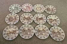 12 VTG ROYAL STAFFORDSHIRE-God Bless This House ZODIAC SIGN CALENDAR PLATE 9