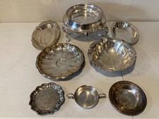 Silver Plated Vintage Pieces Lot of 7 Bowls Lids Tray Server Chaffing Dish picture