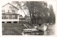 Riverside Inn, Leland MI Michigan RPPC Photo Postcard COPY picture