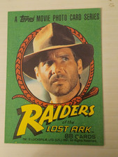 1981 topps Indiana Jones Raiders of the Lost Ark 1-88 complete nrmt set picture