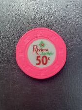 Riviera Las Vegas 50 Cent Casino Chip H&C Mold Light Pink picture
