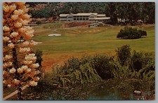 La Habra CA Hacienda Golf Club Clubhouse Course c1960 Postcard picture