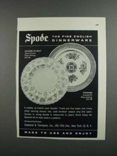 1958 Spode Dinnerware Ad - Colonel in Gray and Fitzhugh picture