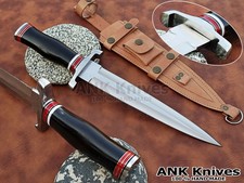 1-OF-A-KIND CUSTOM TOOL STEEL DAGGER KNIFE BULL HORN HANDLE picture