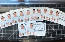 Hank Hill King of the Hill Oil Change Reminders Set of 12 Stickers Translucent picture