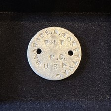 Original WWI US Army Circular Dog Tag Named Maurice Rosenthal Medic MD 1917 picture