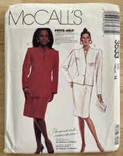 80s MCCALLS 3533 SIZE 14 LINED JACKET & SKIRT Pattern UNCUT FF picture