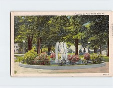 Postcard Fountain in Park North East Pennsylvania USA picture