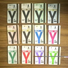 Vintage San Francisco MUNI Youth Bus Pass 1989 Complete Set Of 12 SFMTA Ephemera picture