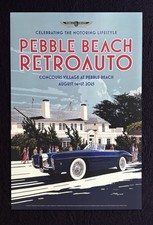 SIGNED 2025 Pebble Beach Concours RETROAUTO Poster BUGATTI Type 101C Exner Ghia picture