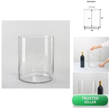 CYS Excel Large Clear Glass Cylinder Vase 12