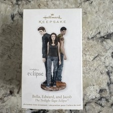 RARE 2011 Hallmark Keepsake Ornament TWILIGHT Bella, Edward & Jacob OOP MIB picture