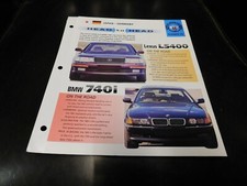 Lexus LS400 VS BMW 740i Comparison Literature Brochure w/ Photos picture