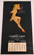 😲 RARE LARGE 1948 PINUP GIRL CALENDAR VINTAGE BLONDIE POSTER ART PRINT PLAYBOY picture