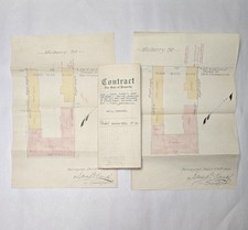 Newark NJ 470-474 Mulberry St Survey Map & Property Contract Archive 1926-28 picture
