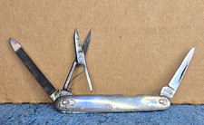 Antique 1890s/1910s George Wostenholm Sheffield Sterling Silver Gentlemans Knife picture