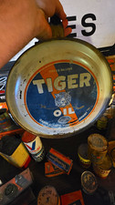 Vintage 1920s Tiger Oil 5-Gallon Rocker Can Gamble Auto Supply Petroliana picture