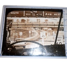 Vintage International Harvester Truck POV Photo Highway Construction Signs IH picture