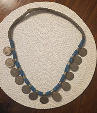 Authentic Vintage Kuchi Afghan Tribal Coin Necklace picture